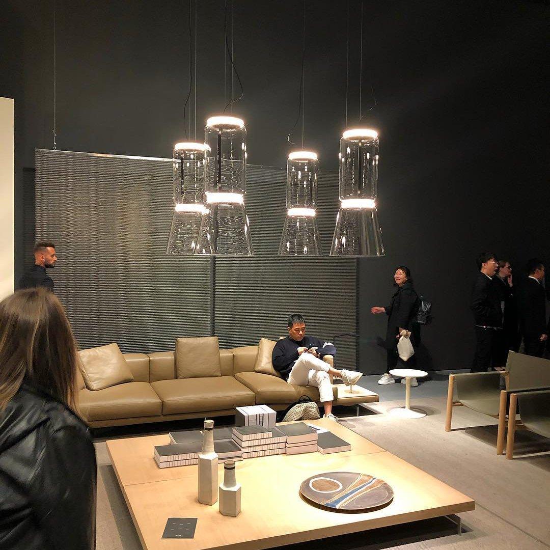 Modern Cylindrical Glass Pendant Light Fixture - Elegant Hanging Chandelier for Kitchen Island, Dining Room & Bedroom Lighting Decor