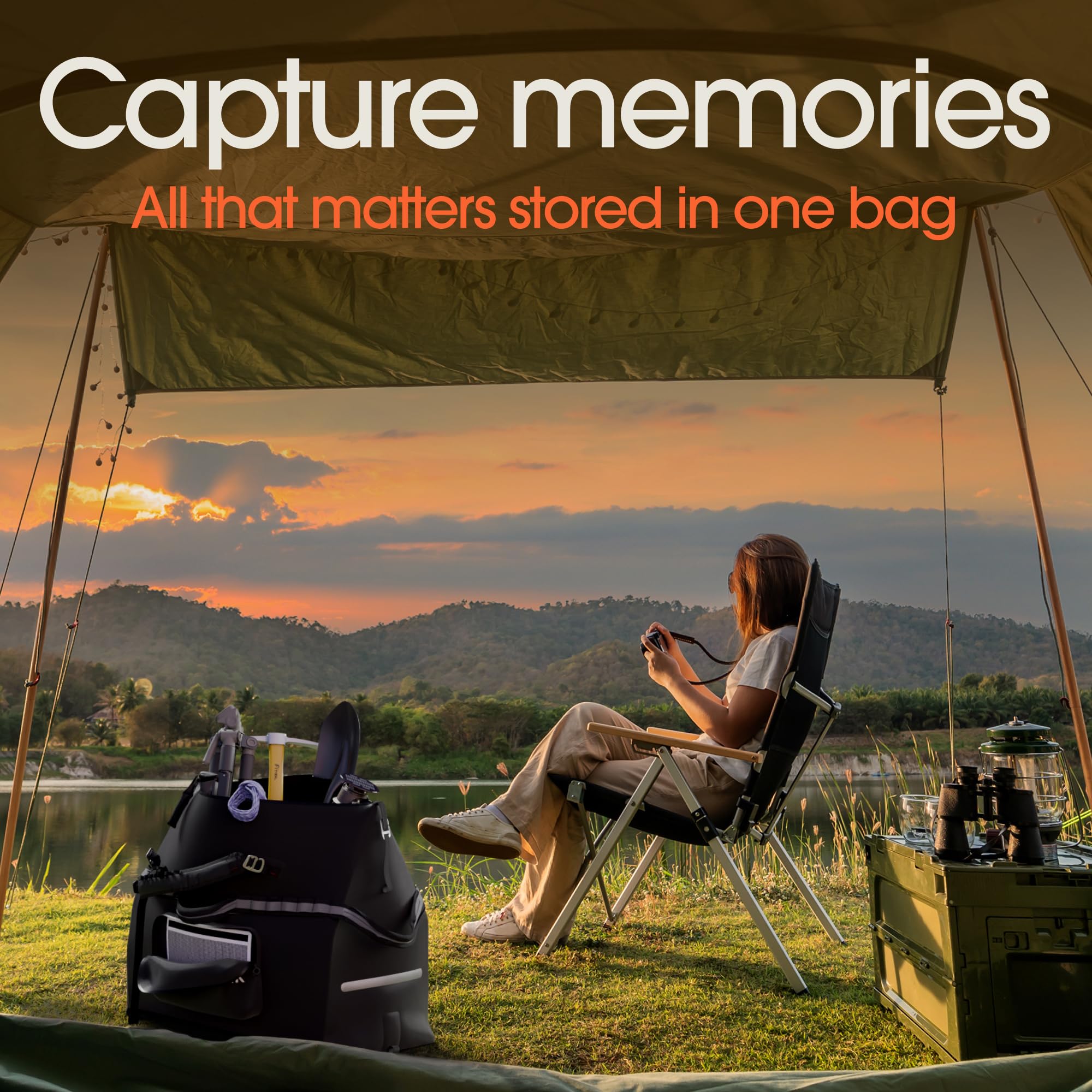 Earth Pak Waterproof Duffel Bag - Large 1680D TPU Heavy Duty Dry Bag for Camping, Kayaking & Boating - 8x8 Popout Pocket Marine Gear - Perfect for Outdoor Adventures, Travel & Water Sports
