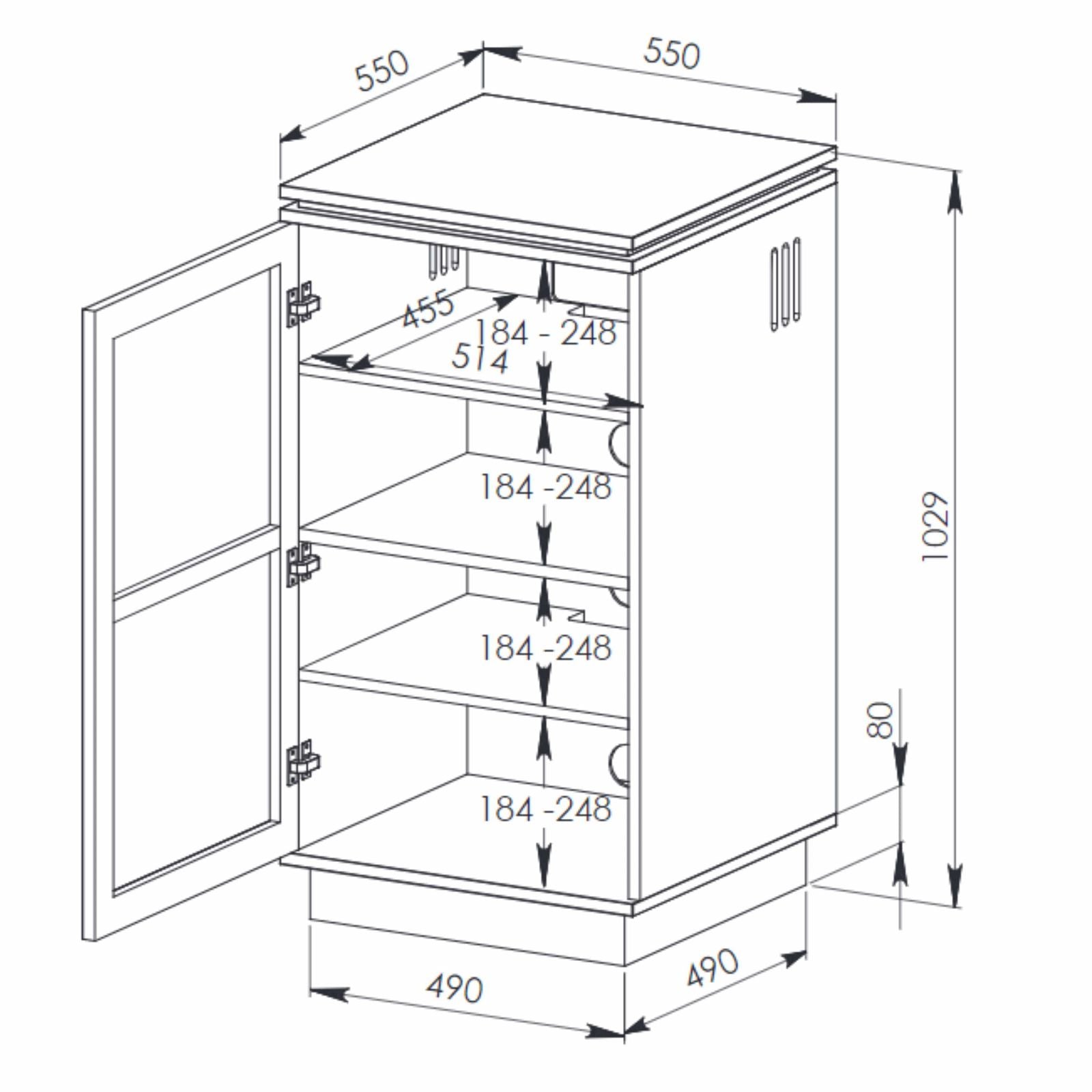 Tauris™ BROADWAY HiFi BLACK Oak TV Stand - Premium Entertainment Center for Living Room, Home Theater & Gaming Setup