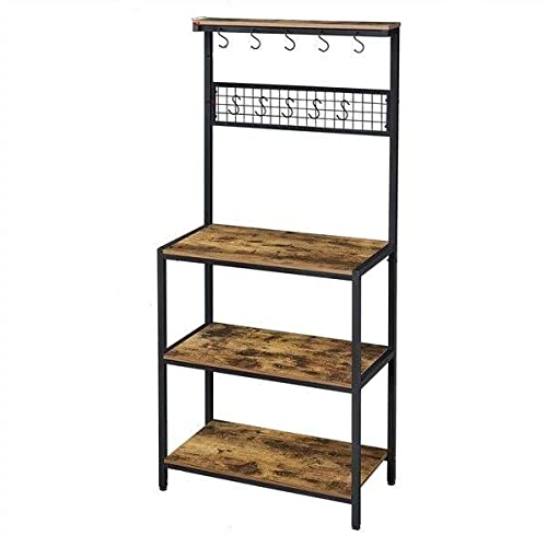 4-Tier Stainless Steel Bakers Rack with Wheels - Heavy Duty Kitchen Storage Shelves, Microwave Stand Cart, Pantry Organizer for Small Spaces - Perfect for Kitchen, Garage, Laundry Room & Office Storage