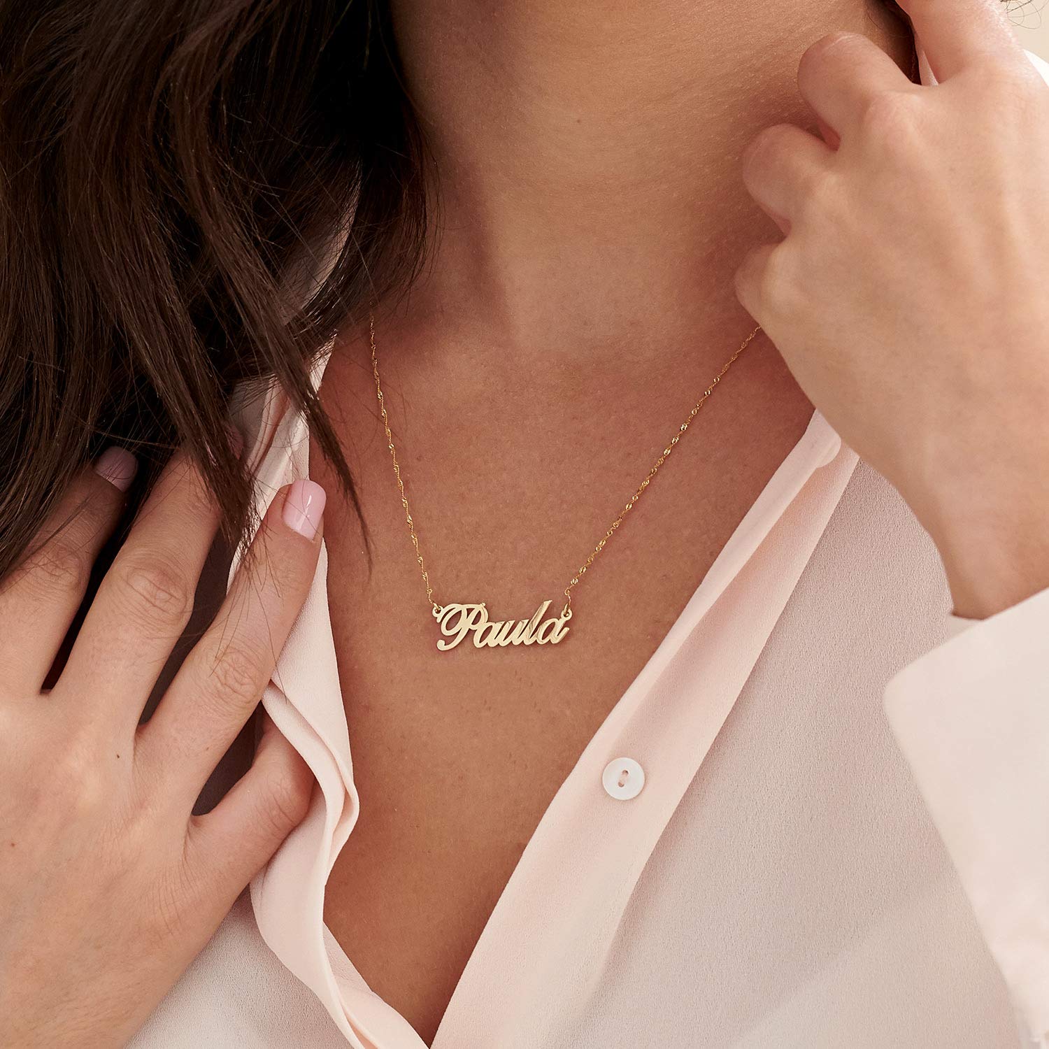 Custom Name Necklace for Women - Personalized Nameplate Pendant Jewelry - Elegant Dainty Gift for Her, Mom, Wife - Perfect for Mother's Day, Christmas, Birthday Gifts - Anniversary, Valentine's Day & Special Occasions