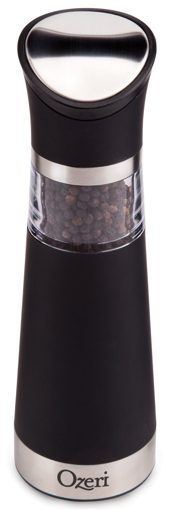 Ozeri Graviti Pro Electric Pepper Mill and Grinder - Automatic Battery-Operated Salt & Spice Grinder for Kitchen, Dining Table, or Camping Use
