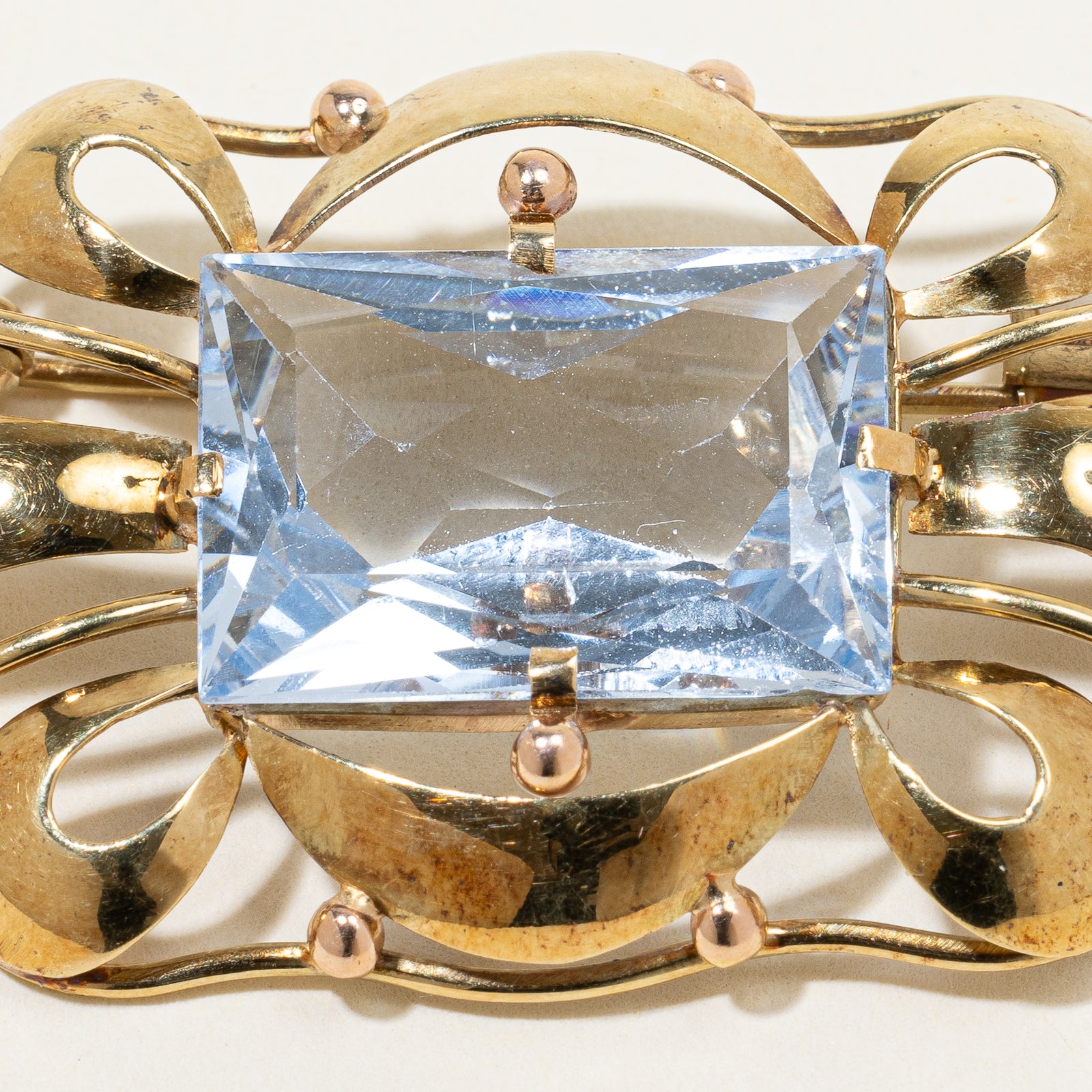 Blue Paste Brooch with Scissor Cut Design | 20.00 Carat Vintage-Inspired Jewelry | Perfect for Weddings, Parties & Special Occasions