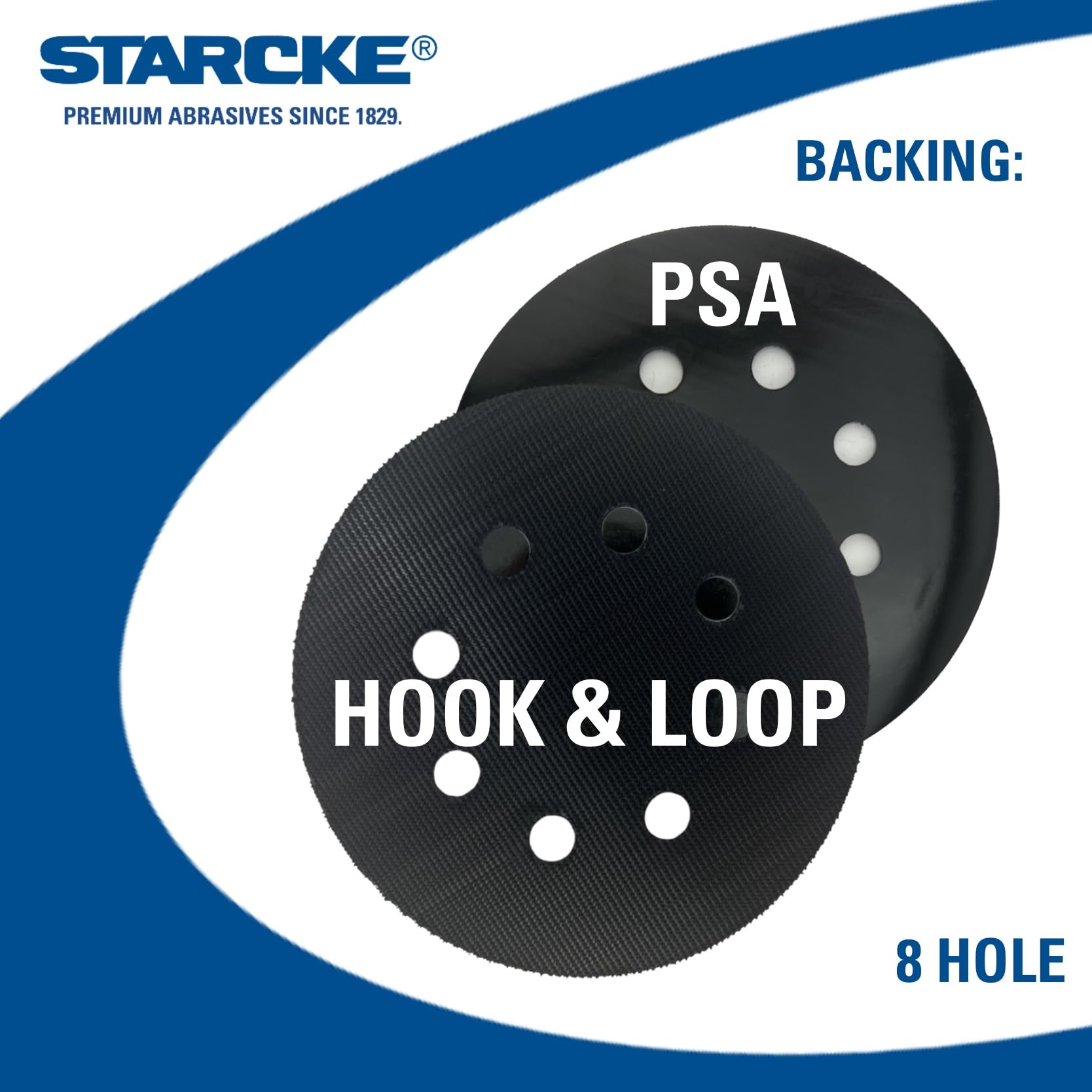 Premium PSA to Hook & Loop Conversion Pads - 3 Pack (6 Inch, 8 Hole) for Sanding Discs - Convert Sticky Back Discs to Hook & Loop System - Ideal for Woodworking, Metal Polishing & DIY Projects
