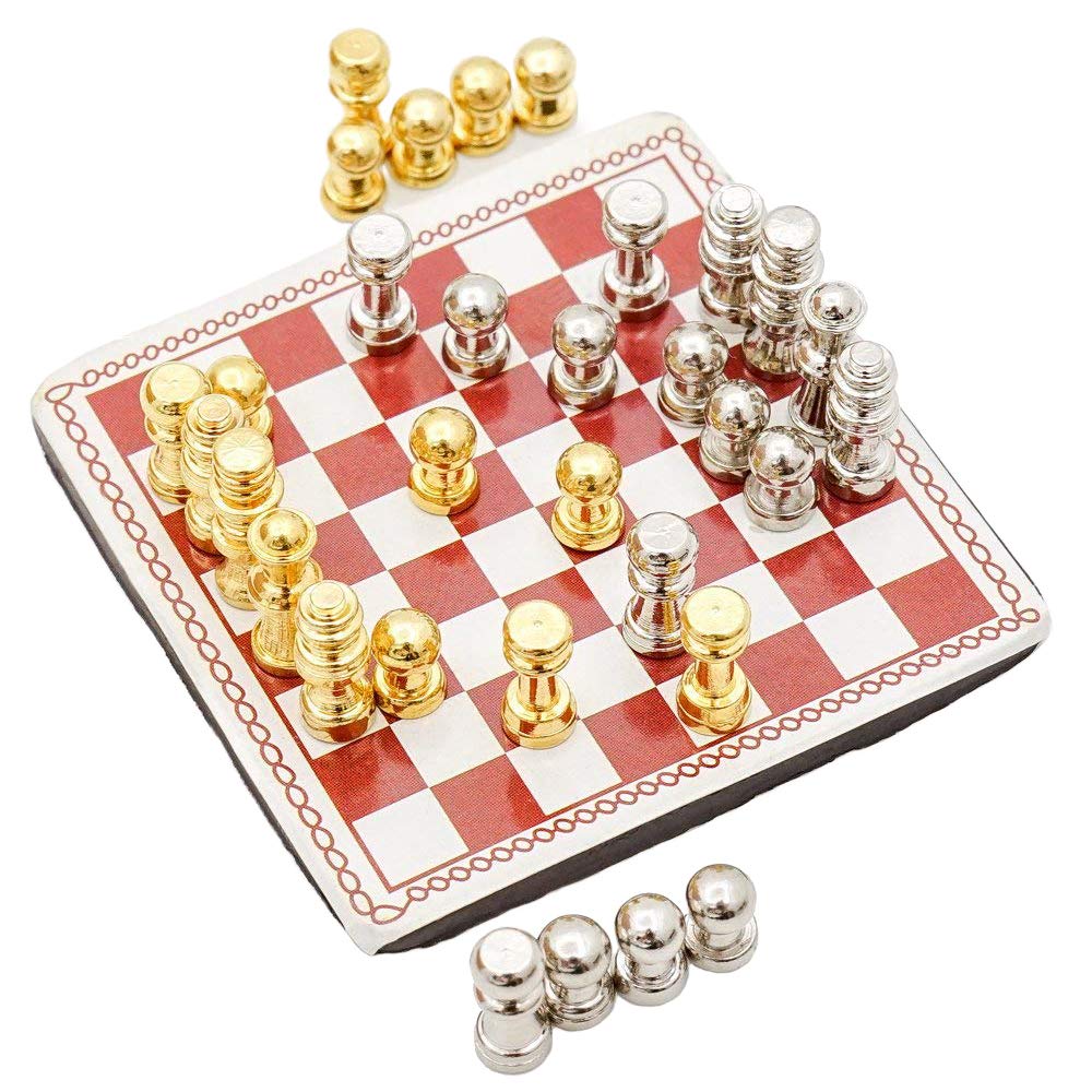 Odoria 1/12 Miniature Chess Board Set - Perfect for Dollhouse Decor, Miniature Gaming, and Collectible Display Accessories