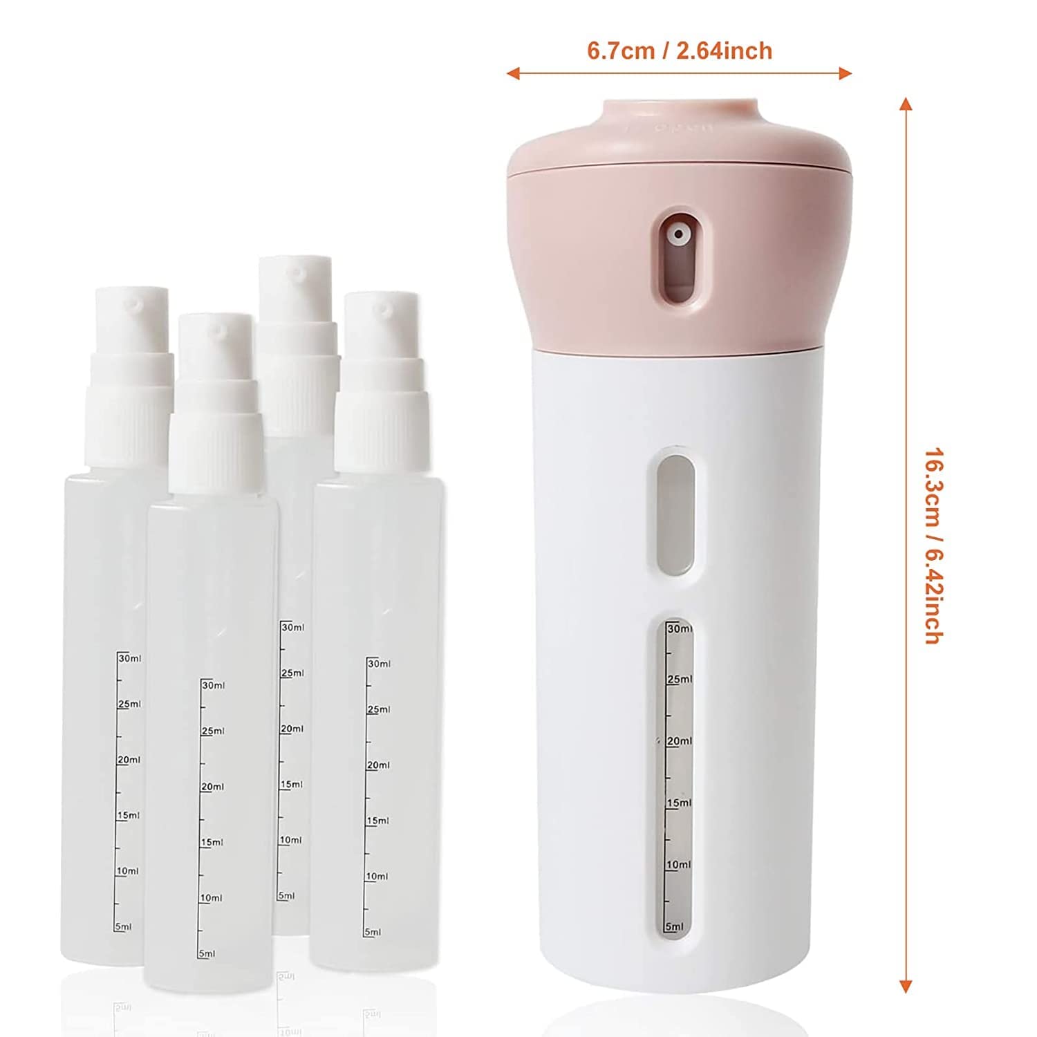FAYBY 4-in-1 Travel Bottle Set - Leakproof Shampoo, Lotion, Gel & Cream Containers | BPA-Free Plastic Toiletries Kit for Shower, Gym & Vacation (Multicolor) - Perfect for Camping, Air Travel & Hotel Stays
