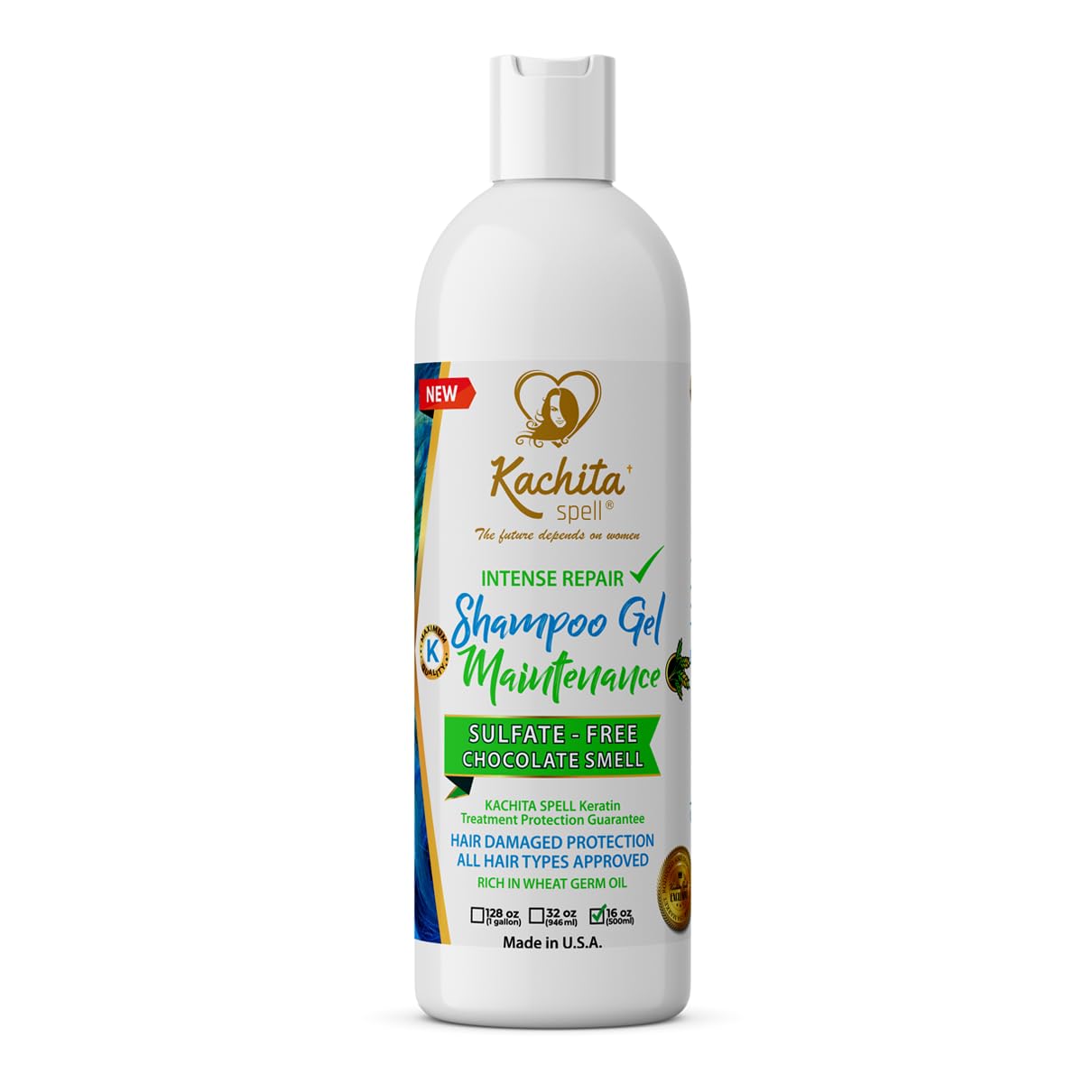 Brazilian Keratin Hair Straightening Treatment Kit - 3D Improved Formula for High Shine & Smooth Hair with Kachita Spell + Maintenance Shampoo & Conditioner | Professional Salon-Quality Results at Home