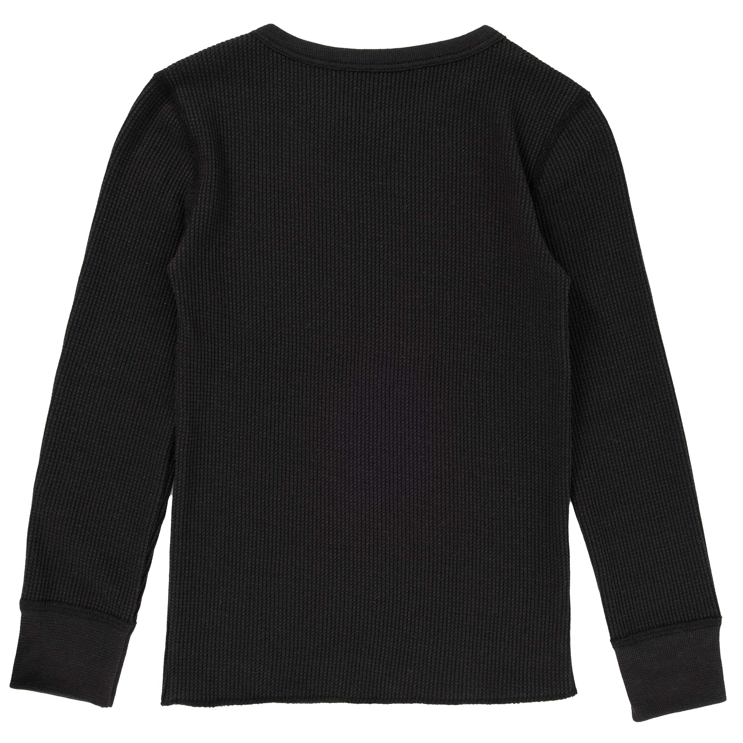 Fruit of the Loom Boys' Premium 2-Pack Thermal Waffle Crew Neck Shirts - Warm Winter Base Layer for Kids, Cold Weather Outfits & Layering