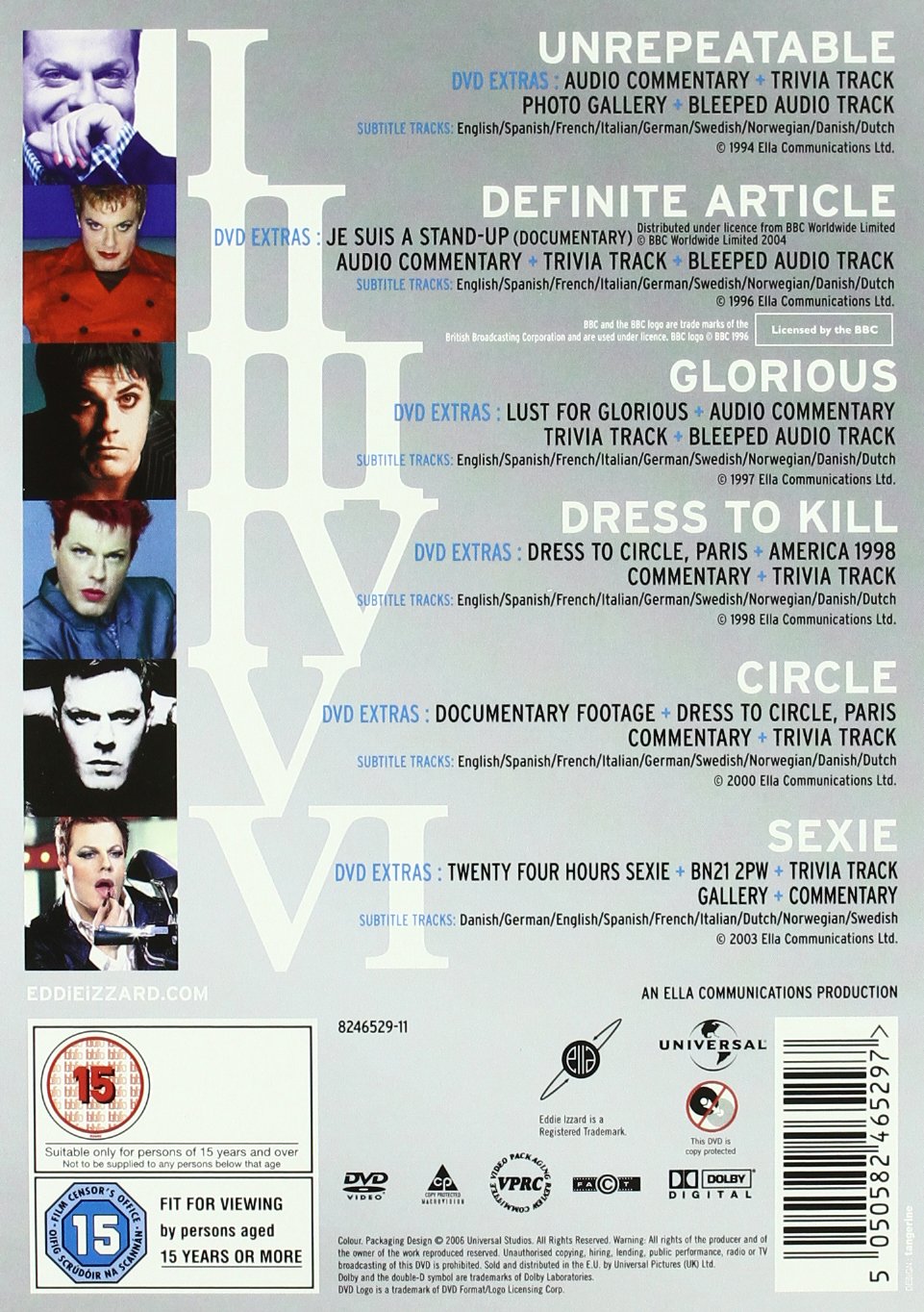 Eddie Izzard Comedy Box Set - Complete Collection [English Import] | Perfect for Stand-Up Fans & Comedy Lovers at Home