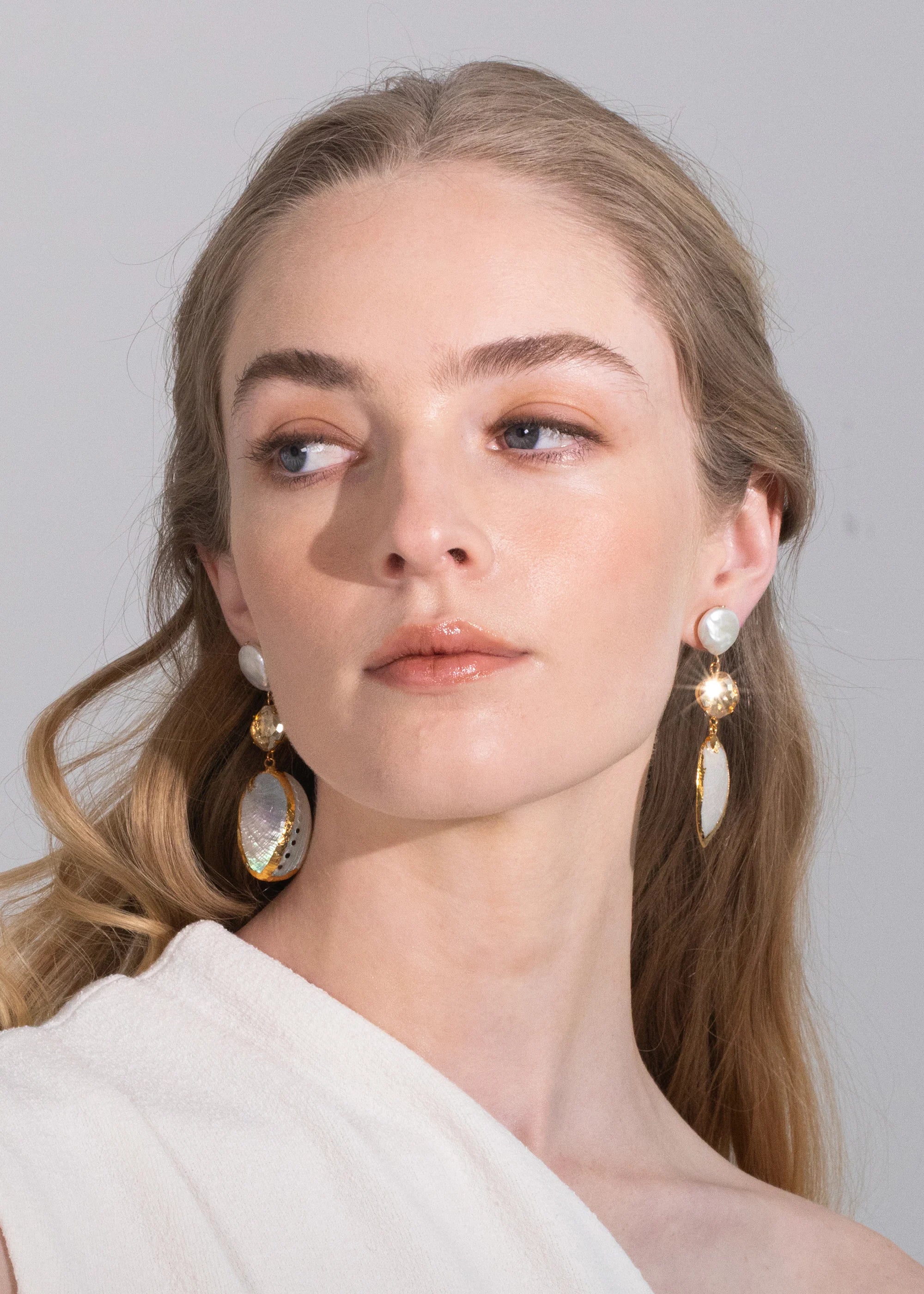 Neryssa Elegant Ivory Dangle Earrings for Women - Boho Chic Jewelry for Parties, Weddings & Everyday Wear