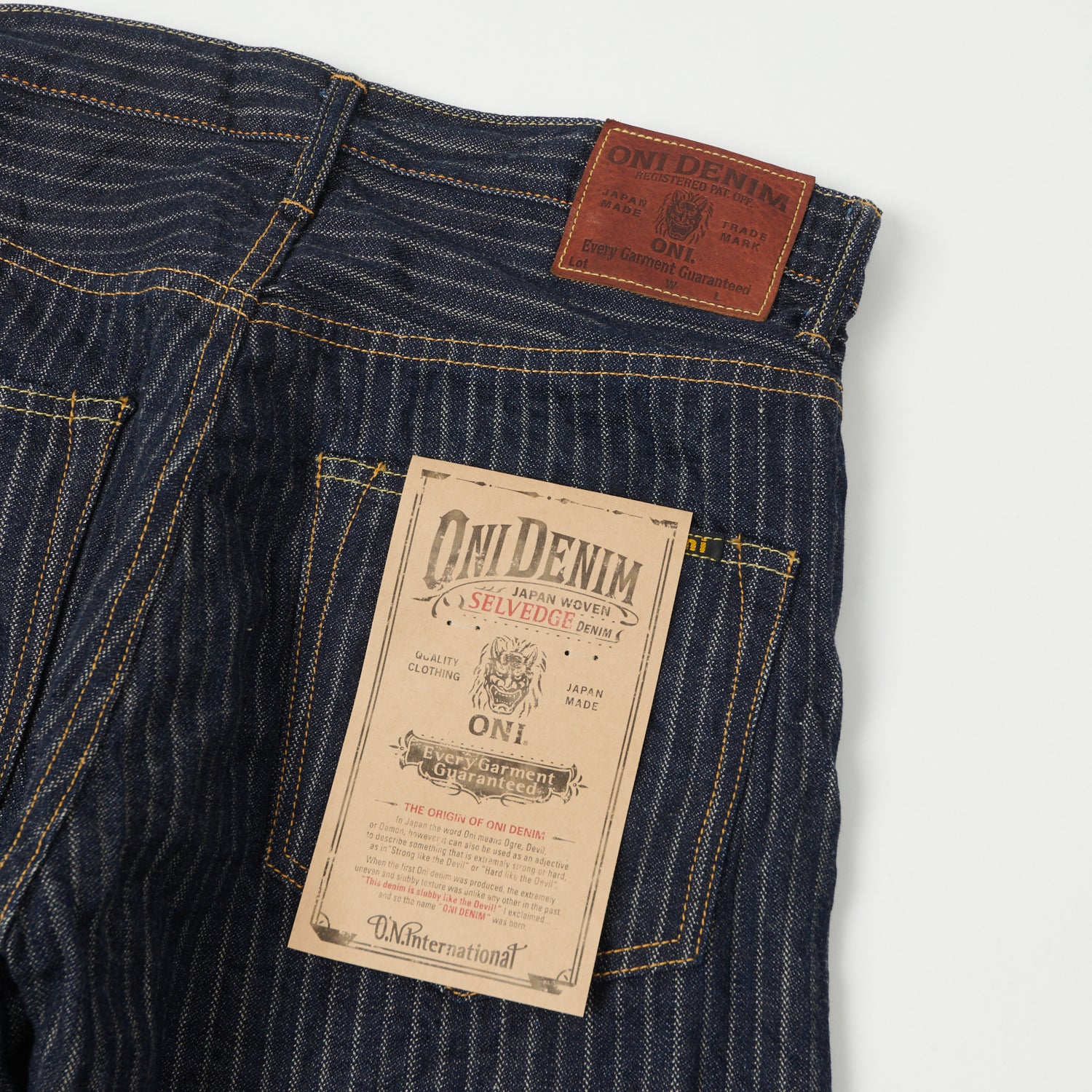 ONI 022 HJS 12oz Drop Needle Wide Straight Jeans - One Wash Denim Pants for Men | Perfect for Casual Wear, Street Style & Everyday Outfits