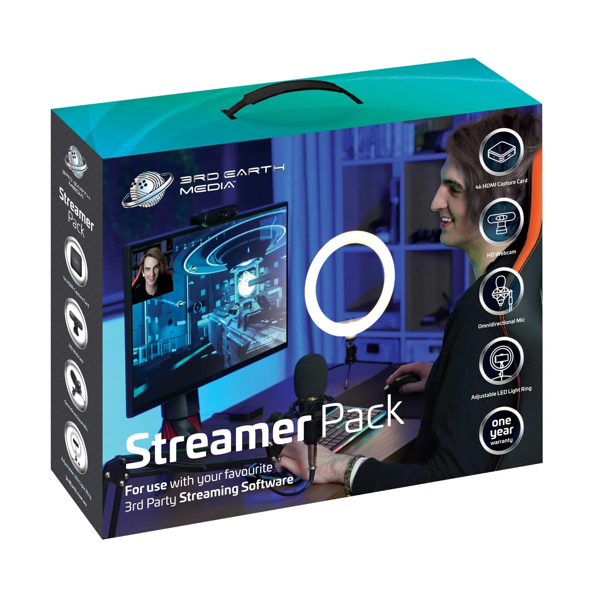 3rd Earth Media Streamer Pack - 4K Ultra HD Streaming Device with WiFi & HDMI, Compatible with Netflix, Hulu, Prime Video - Perfect for Home Theater, Living Room & Bedroom Entertainment