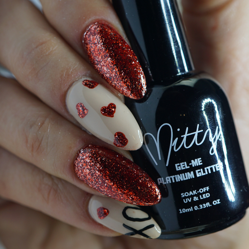Mitty Platinum Glitter Kiss Me Red Lip Gloss 15ml - Shiny Long Lasting Lip Gloss for Parties, Date Night & Special Occasions