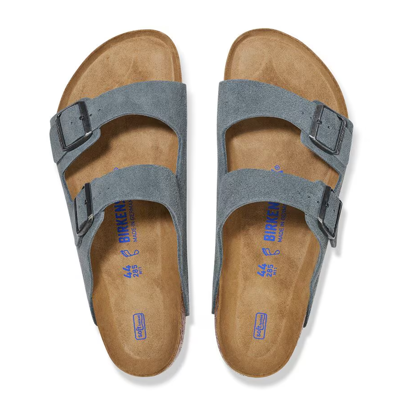Birkenstock Arizona Soft Footbed Slide Sandals for Men - Basalt Gray Suede Leather | Comfortable Casual & Outdoor Walking Sandals