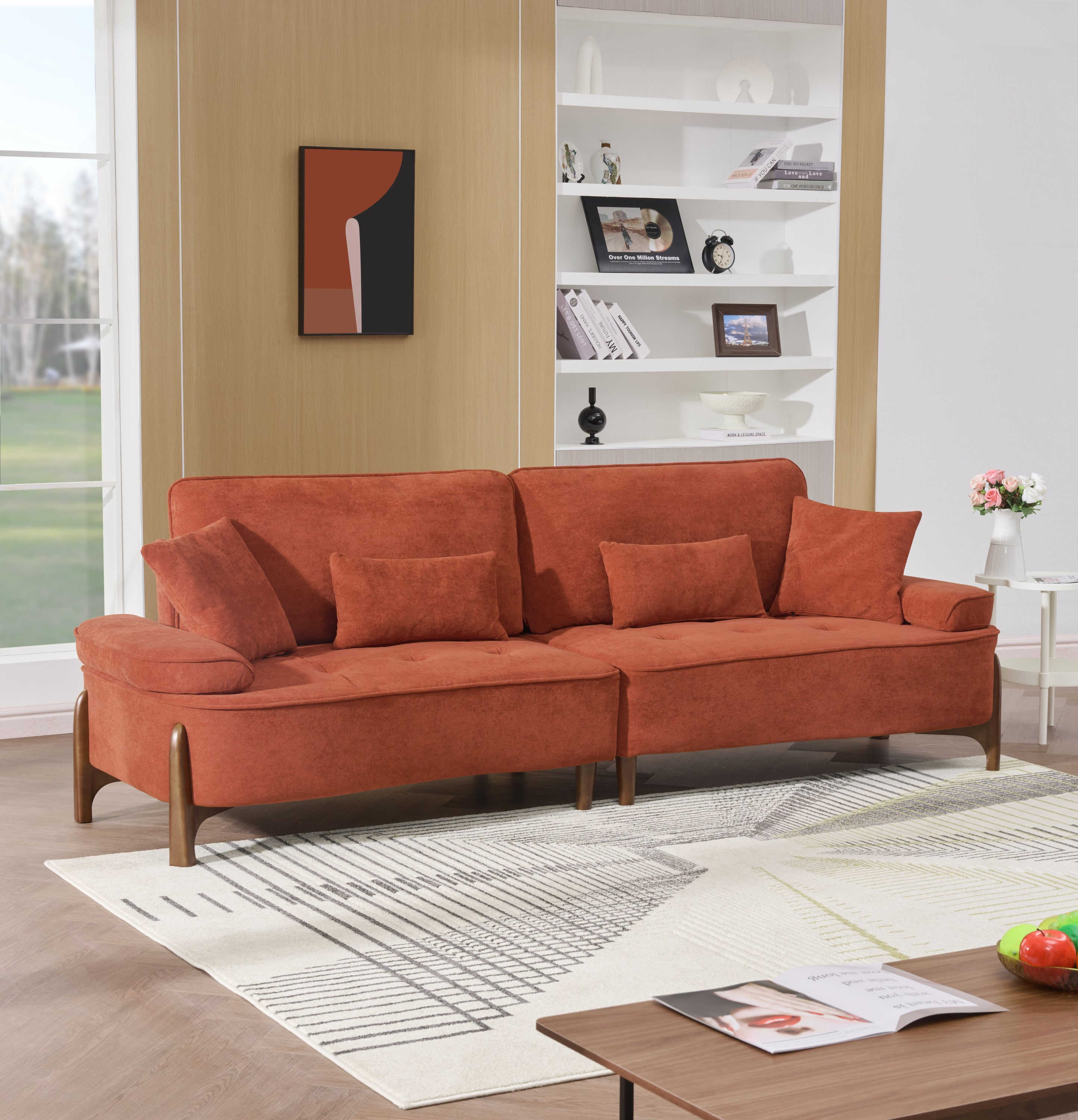 103 Inch Ultra Plush Deep Seated Sofa with Removable Pillows - Luxury Comfort for Living Room, Bedroom, Apartment & Office - Perfect for Relaxing, Entertaining & Small Space Decor
