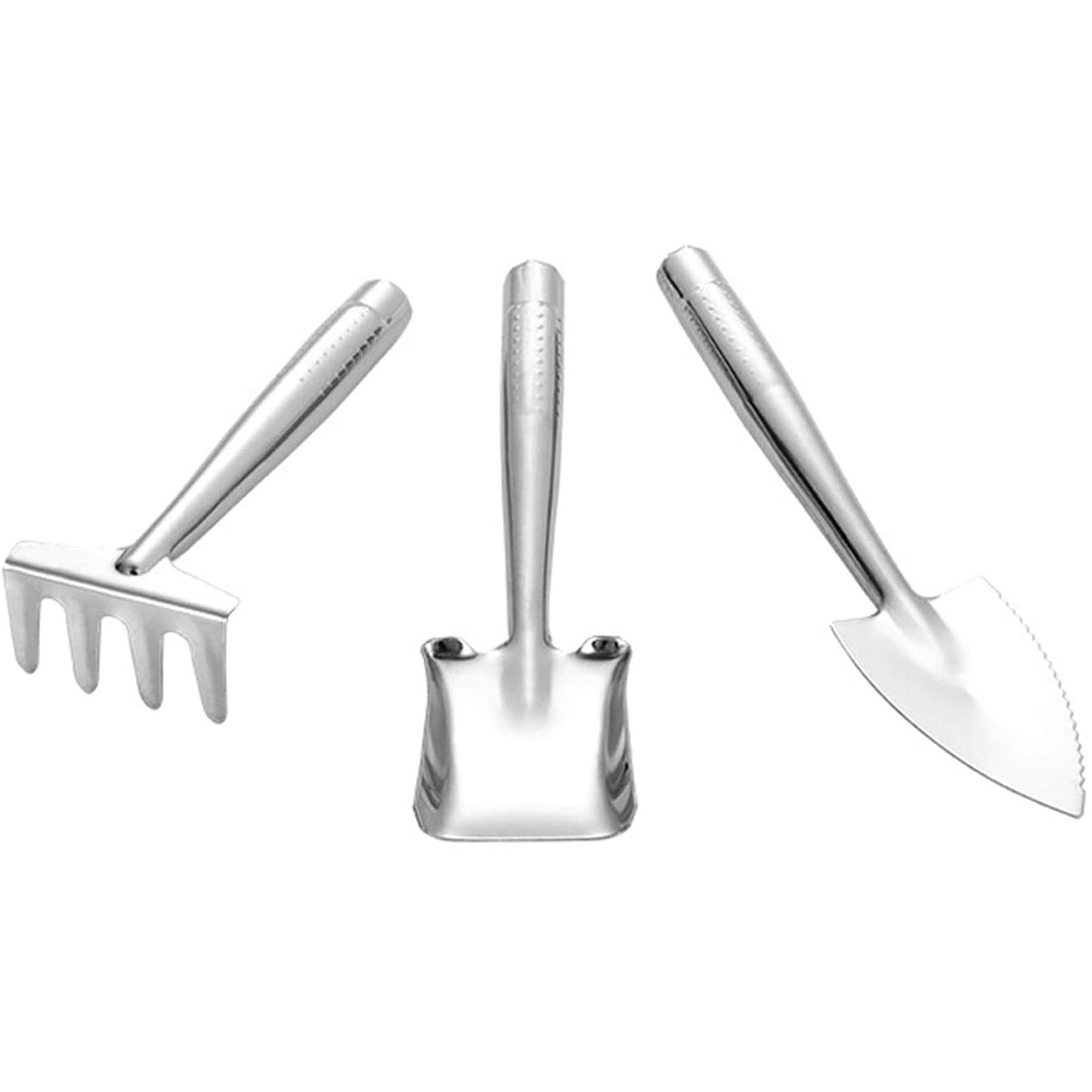 QINFEI 3-Piece Heavy Duty Stainless Steel Garden Tools Set - Durable Outdoor Gardening Hand Tools for Transplanting, Pruning & Watering - Perfect for Home Gardens, Landscaping & Yard Work