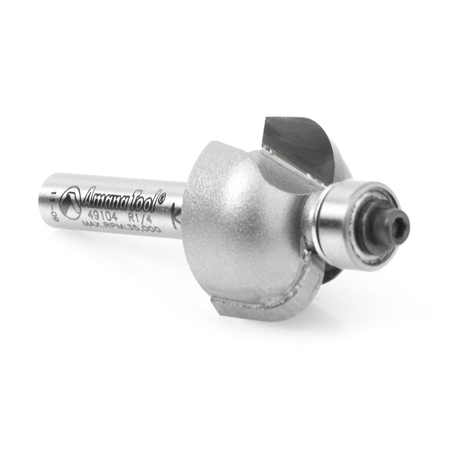 Amana 49104 Cove Bit 1/4 Radius 1/4 Shank Router Bit for Woodworking & Cabinet Making | Perfect for Decorative Edges & Trim Work