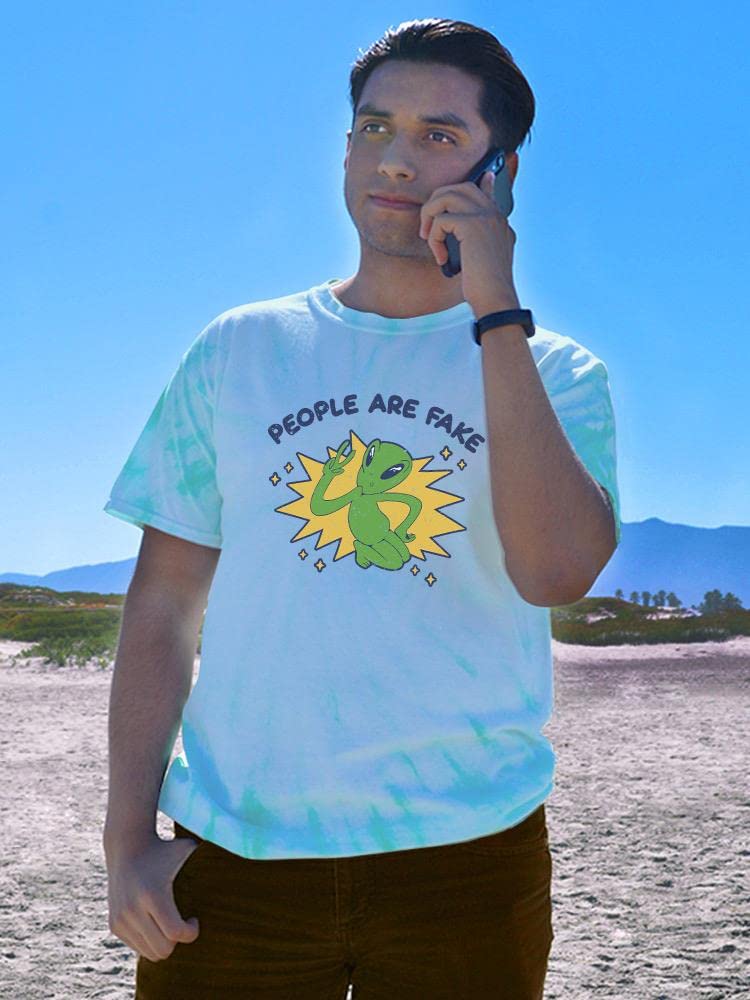 Fake Tie Dye Cyclone Men's T-Shirt - Trendy Printed Graphic Tee for Casual Wear | SmartPrintsInk Designs | Perfect for Street Style, Music Festivals & Everyday Outfits