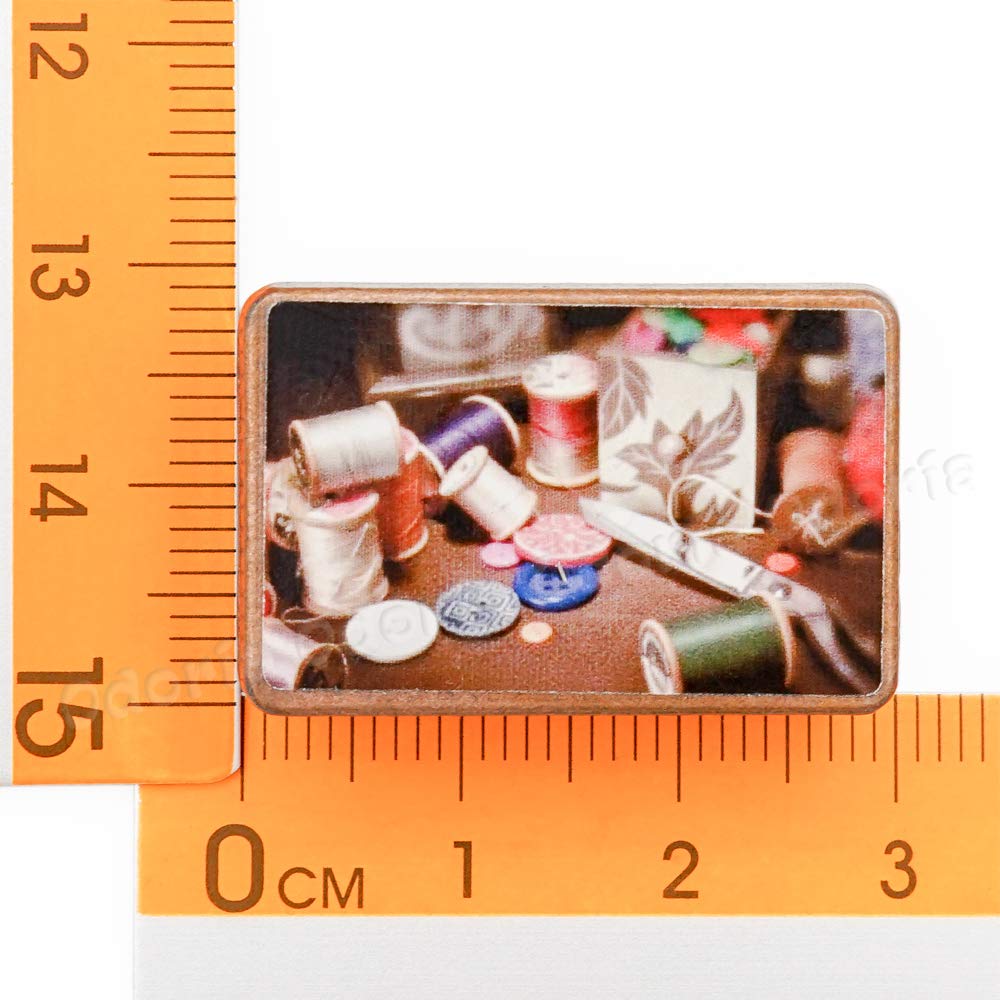 Odoria 1/12 Scale Miniature Sewing Box - Tiny Dollhouse Accessories for DIY Crafts, Miniature Scenes & Model Displays | Perfect for Dollhouse Decor, Miniature Collectors & Craft Projects