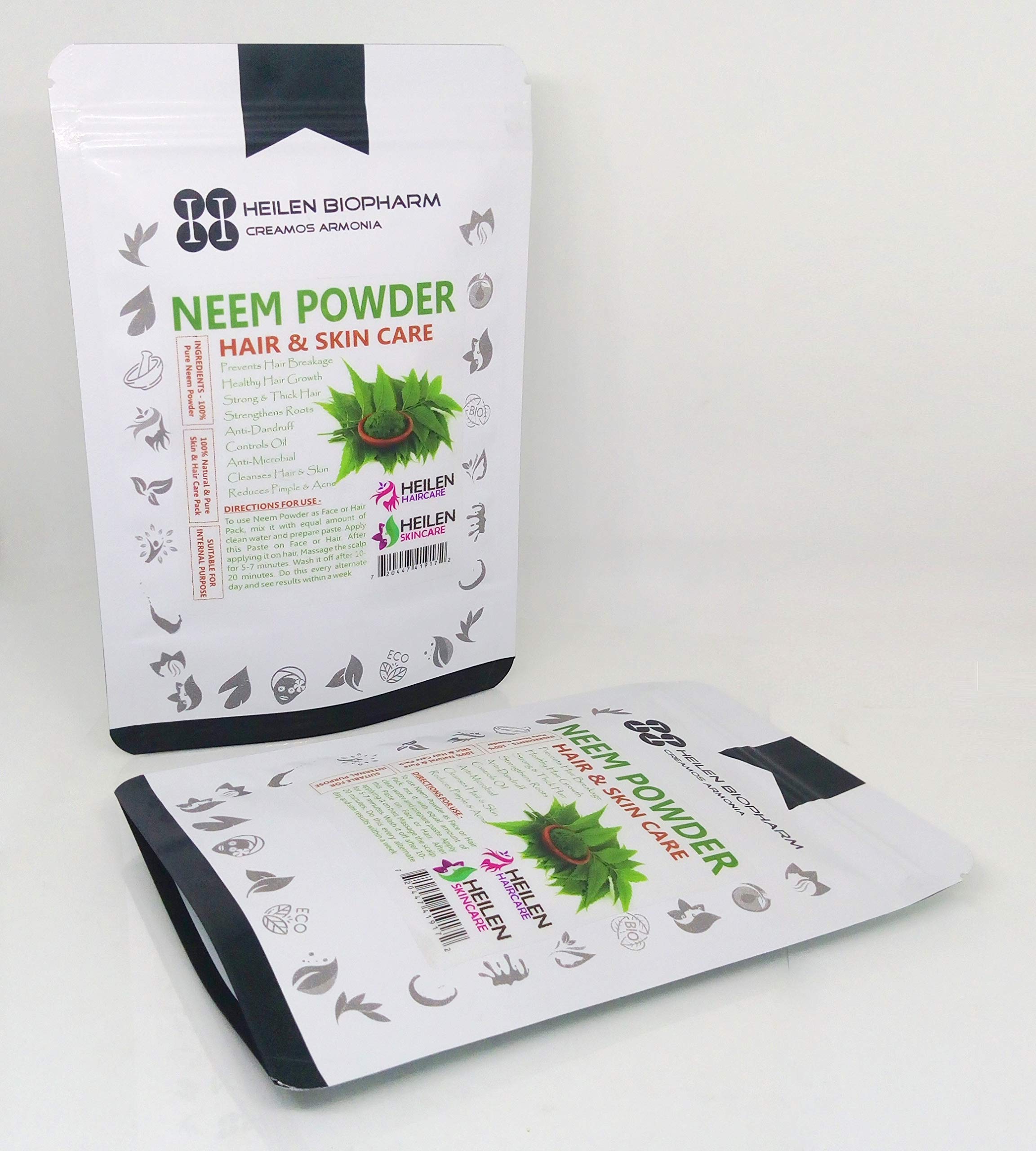 Organic Neem Powder (Azadirachta indica) for Skin & Hair Care - 200g Pure Natural Face Mask & Scalp Treatment | Acne, Dandruff Relief | DIY Beauty & Ayurvedic Remedies for Healthy Skin & Hair
