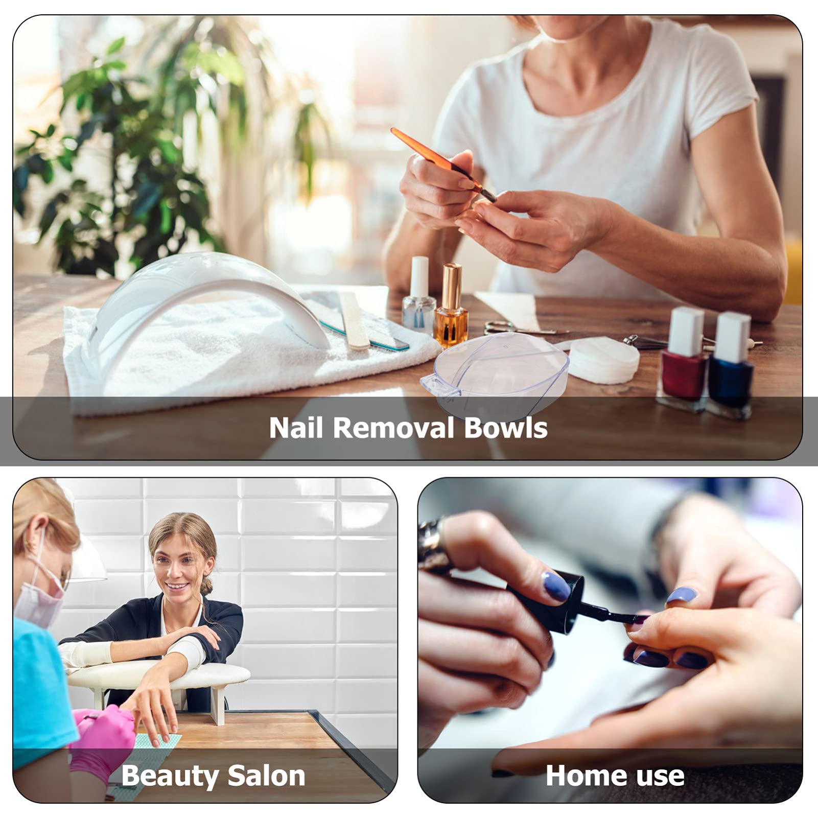Professional Nail Soaking Bowl for Manicure & Pedicure - Acrylic Nail Polish Remover Soak Tray with Deep Design - Perfect for Nail Salons, Home Spa, and DIY Nail Art - Essential Nail Care Tool for Gel & Dip Powder Removal