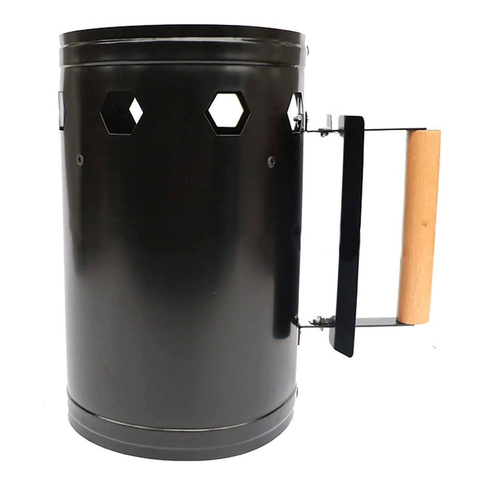 Odekai Charcoal Chimney Starter for BBQ Grill - Heavy Duty Charcoal Igniter with Wooden Handle for Fast & Even Lighting - Perfect for Backyard Grilling, Camping, and Outdoor Barbecues