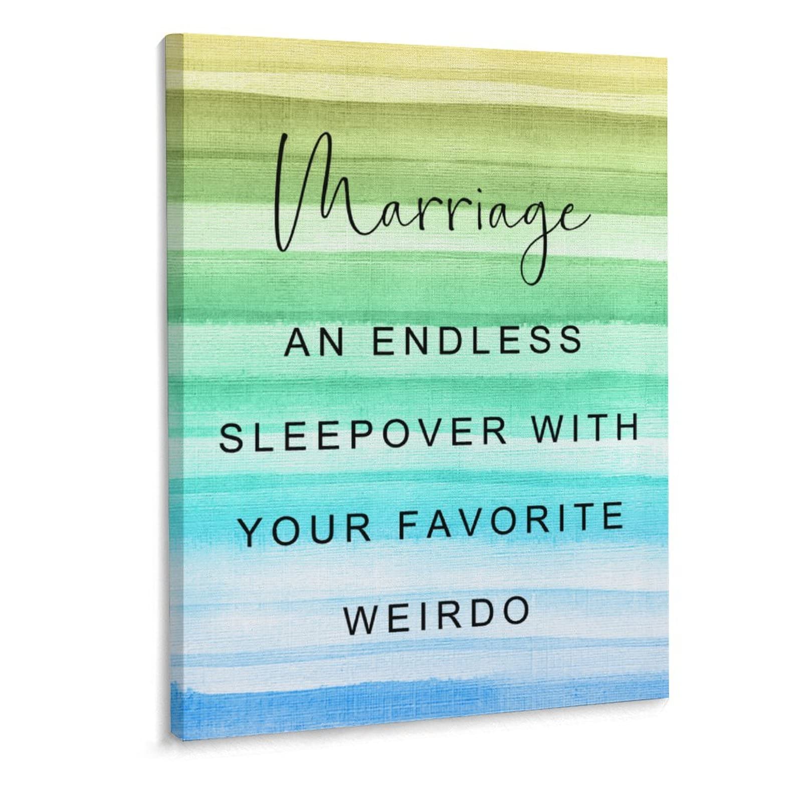 Endless Sleepover Canvas Wall Art - 12x16 Inspirational Home Decor for Couples