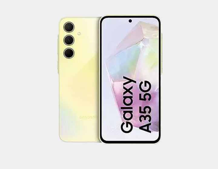 Samsung Galaxy A35 5G Unlocked Smartphone - 128GB ROM 8GB RAM Dual SIM GSM - Awesome Lemon Color | Perfect for Streaming, Gaming & Productivity on the Go