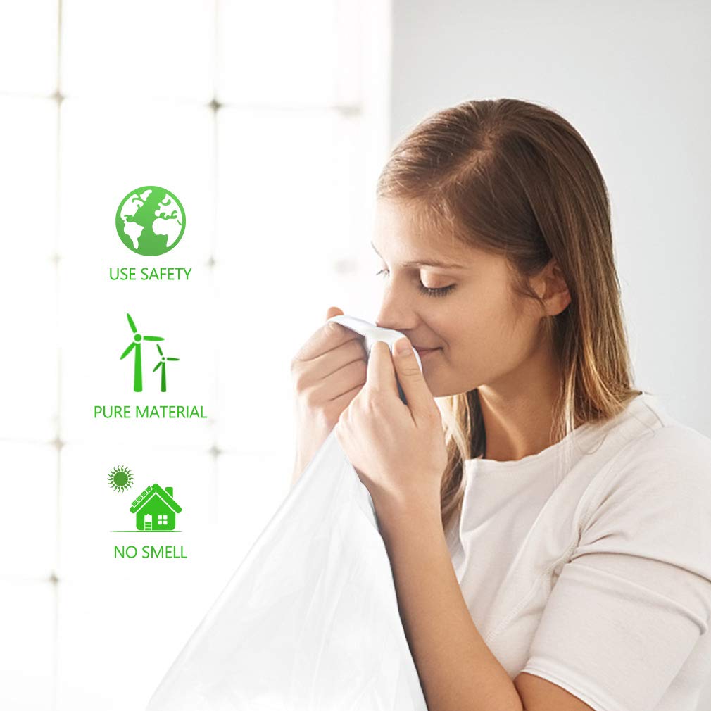 Teivio 8 Gallon 80 Count Medium Duty Trash Bags - Strong Plastic Garbage Bags for Bathroom, Kitchen, Office & Home Use - Clear Bin Liners for Waste Cans & Trash Bins