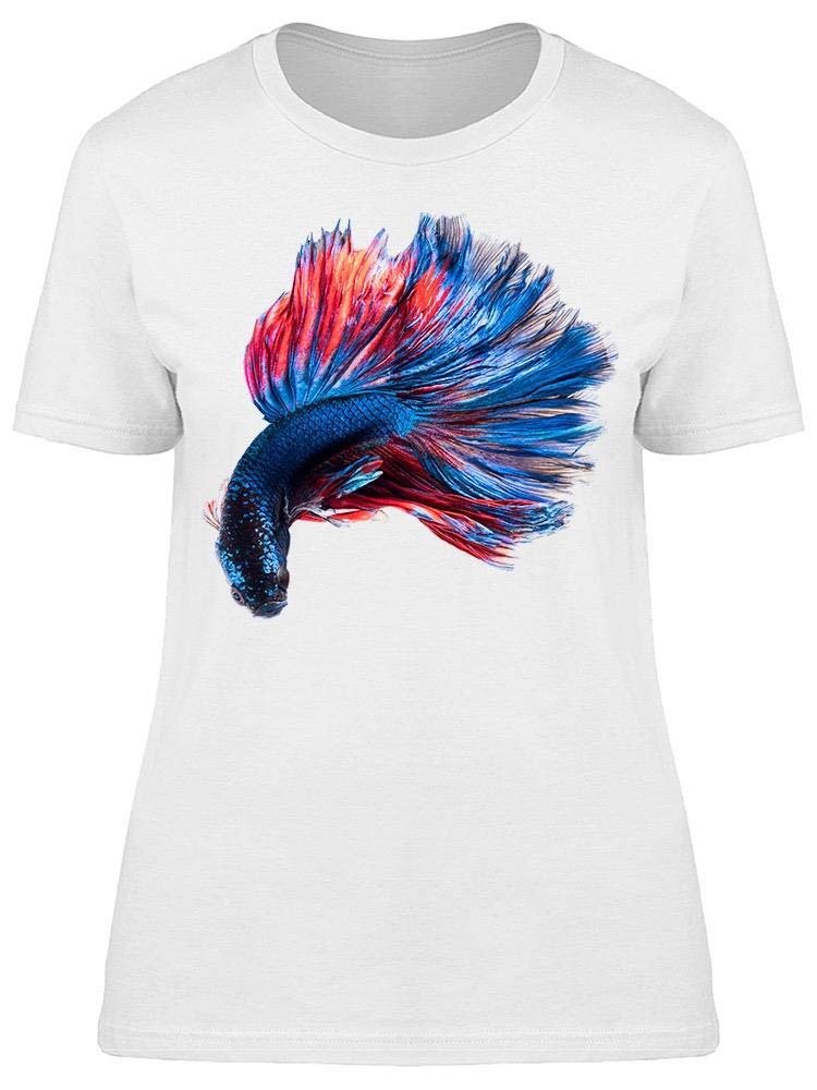 Stunning Siamese Betta Fish Print T-Shirt for Women - Casual & Unique Graphic Tee for Everyday Wear, Outings & Gifts