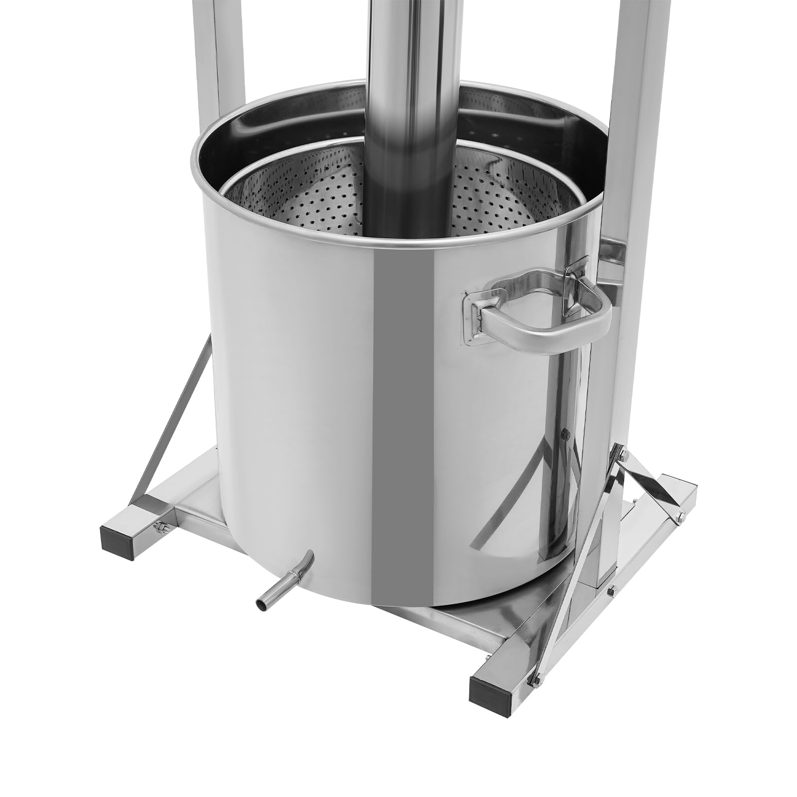 36L/9.5 Gallon Stainless Steel Hydraulic Fruit Wine Press - Manual Cider Juicer Extractor for Apple, Grape & Berries - Perfect for Home Brewing, Winemaking & Juice Extraction DIY Projects