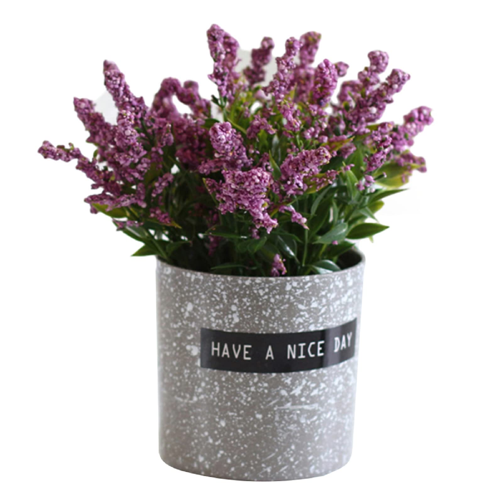Realistic Artificial Lavender Flower in Pot - Fake Plastic Plant for Home Office Desk, Balcony Decor (Red Purple) | Perfect for Indoor Decor, Wedding Centerpieces & Gift Ideas