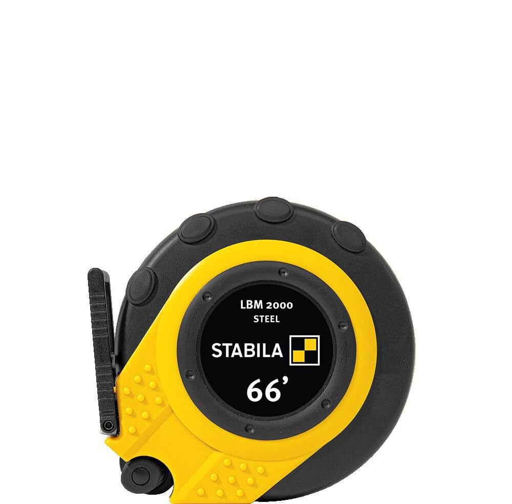 Stabila LBM 2000 66-Foot Professional Tape Measure with Durable Closed Case - Perfect for Construction, Carpentry, and DIY Home Improvement Projects