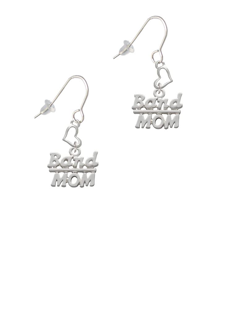 Silver Heart French Earrings for Mom - Elegant Gift for Women