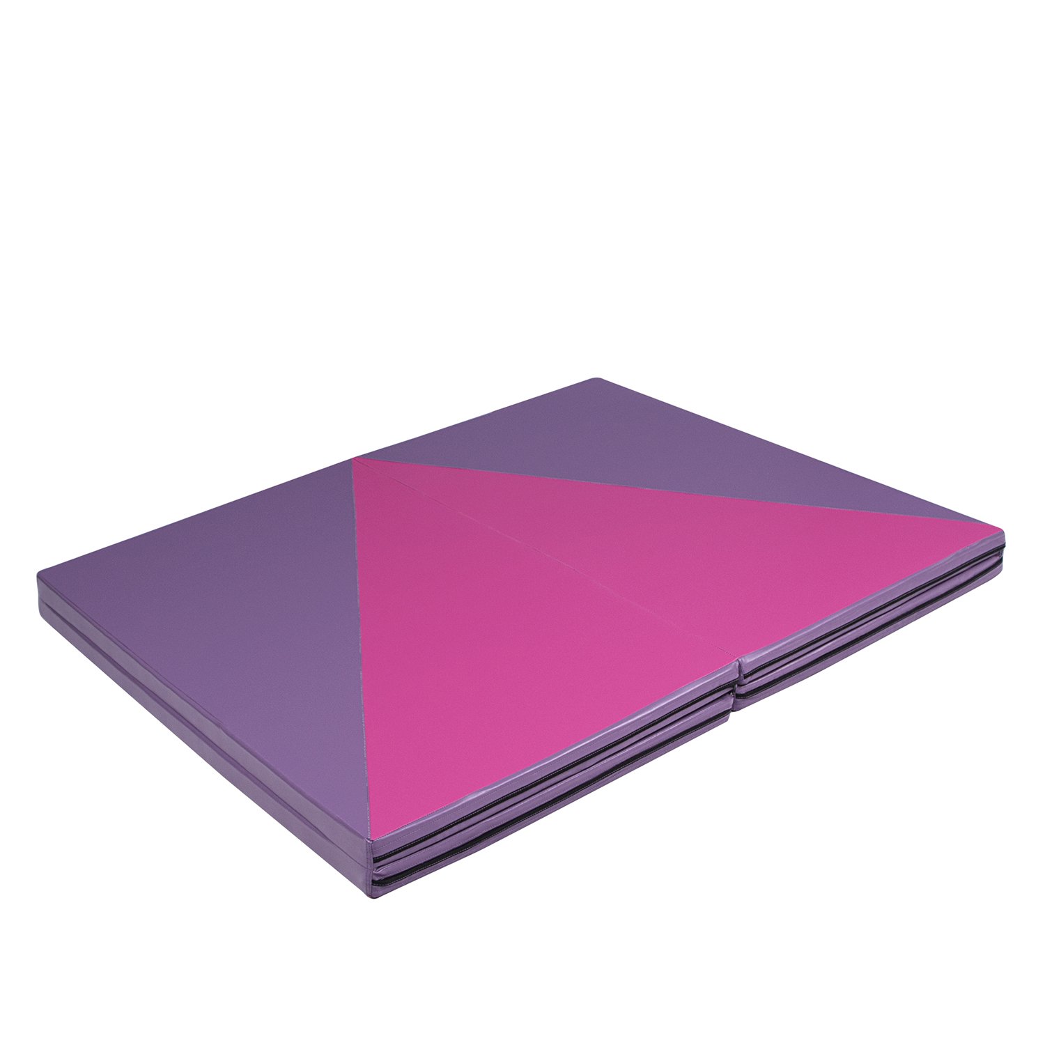 4'x10'x2 Thick Folding Gymnastics Mat - Extra Large Exercise Mat for Aerobics, Stretching, Yoga & Home Gym Workouts - Non-Slip Fitness Mat for Gymnasts, Martial Arts & Kids Play Area