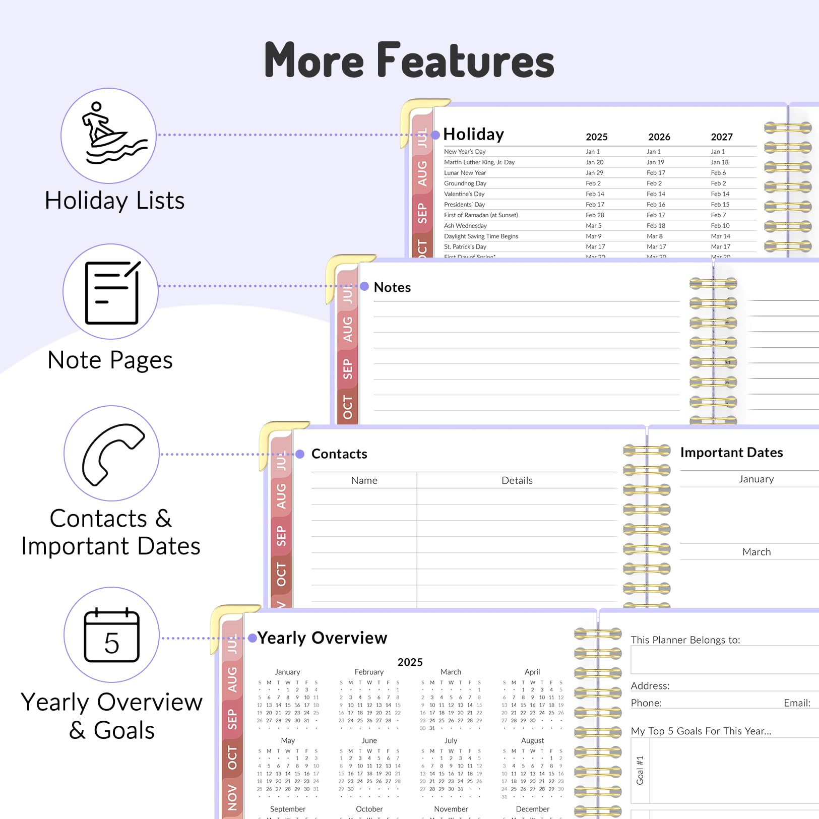 2025-2026 Academic Planner - 18 Month Daily Organizer (July 2025 to December 2026) | 6