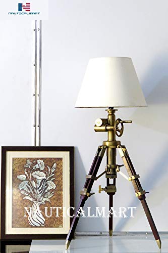 Royal Marine Tripod Table Lamp - Industrial Nautical Decor Desk Lamp for Bedroom, Living Room, Office & Dorm (Shade Not Included) | Perfect for Coastal Home Decor, Study Lighting & Nightstand Use