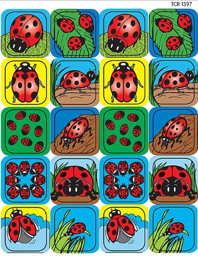 Teacher Created Resources Multi-Color Ladybug Stickers for Classroom Rewards & Scrapbooking - 1397 Pack - Perfect for Teachers, Students, and Craft Projects