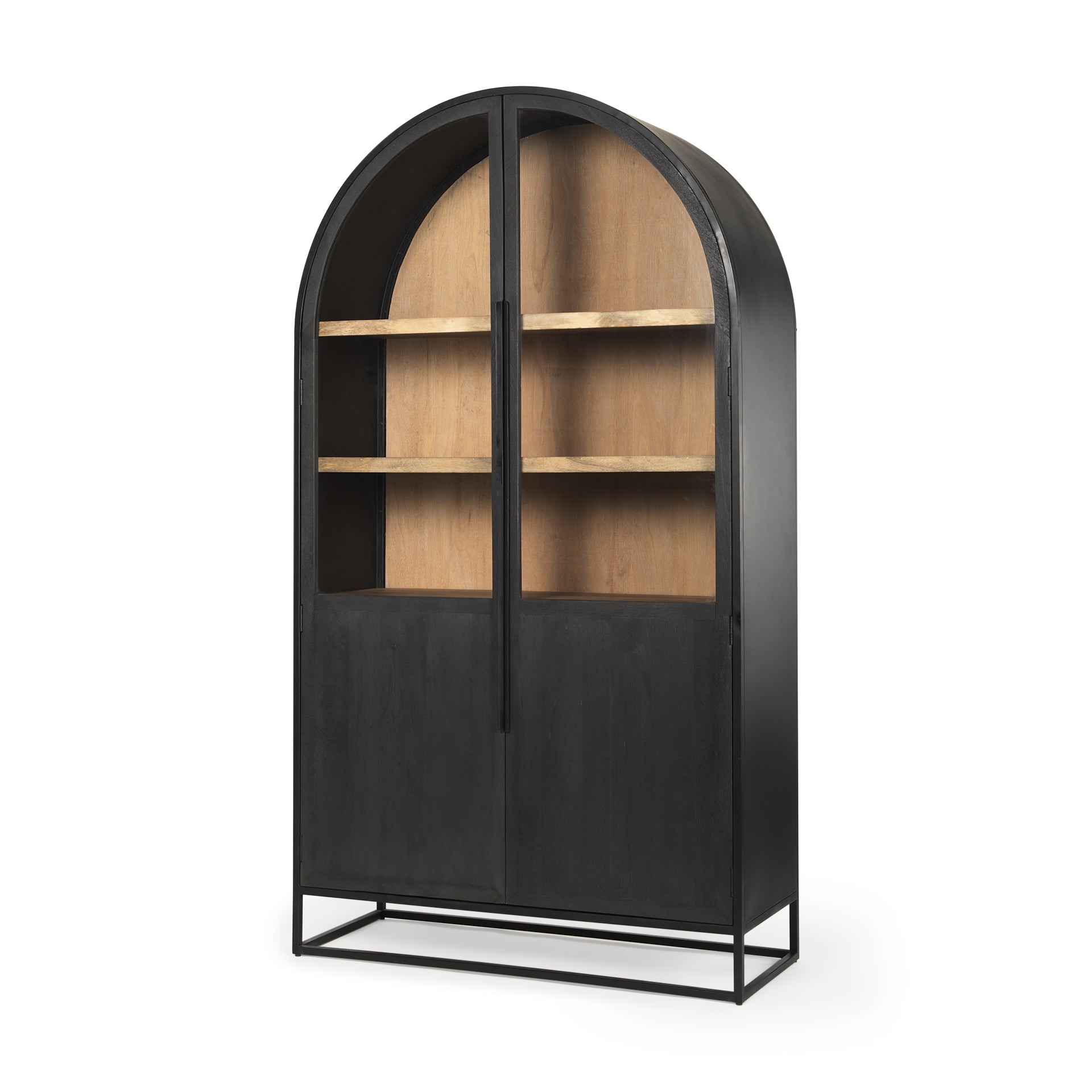 Elegant Sloan Curio Cabinet - Glass Display Case for Collectibles & Home Decor - Perfect for Living Room, Dining Room, or Office Showcase