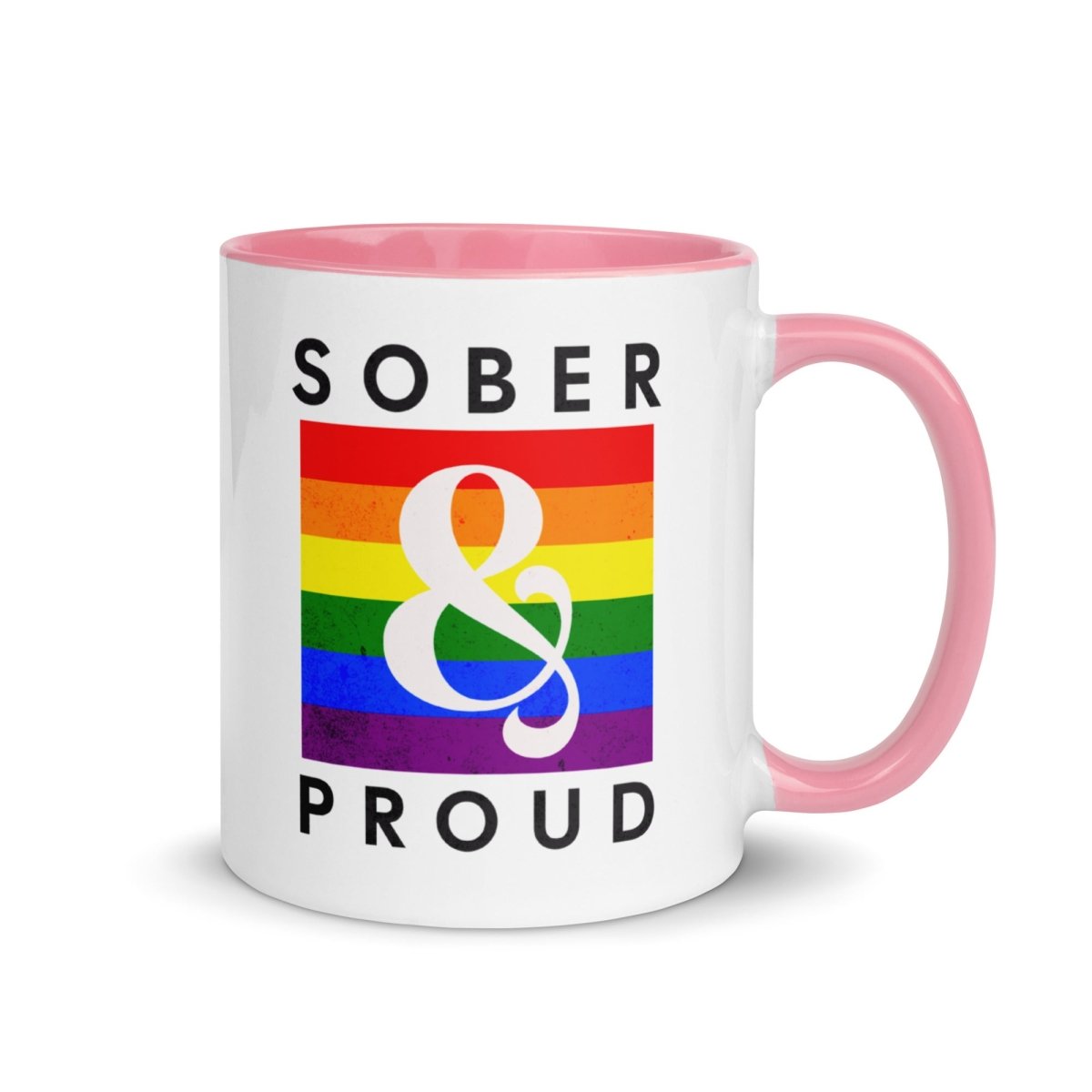 Sober & Proud Rainbow Reflection Coffee Mug - Inspirational Motivational Gift for Recovery, Sobriety & AA Meetings - Perfect for Tea, Hot Chocolate & Morning Coffee