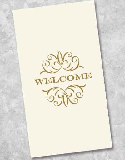 Luxury Gold Welcome Guest Towel Napkins - 40 Count Premium Cotton Hand Towels for Elegant Home Decor, Dinner Parties & Wedding Events