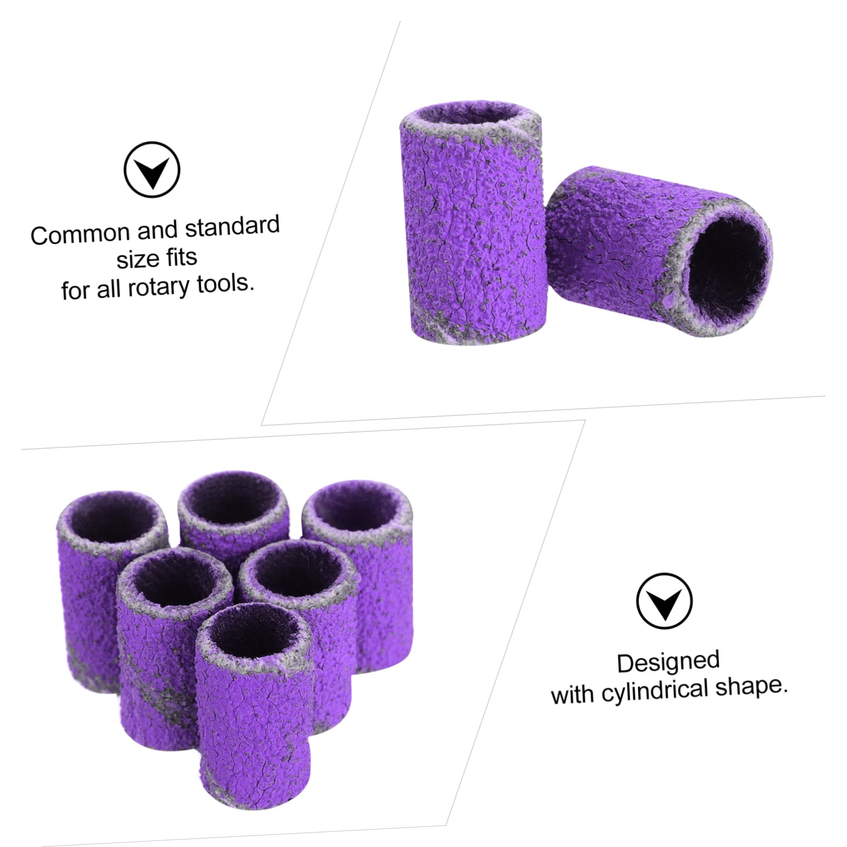 100pcs Professional Nail Sanding Bands & Grinding Heads for Manicure - Salon Quality Nail Sanding Belts & Buffing Tools | Perfect for Nail Salons, Home Manicures & DIY Nail Care