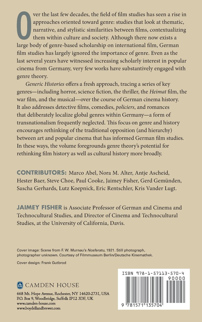 Generic Histories of German Cinema: Genre and Its Deviations - German Film Studies Book (Screen Cultures Series Vol.8) | Perfect for Film Students, Historians & Cinema Enthusiasts