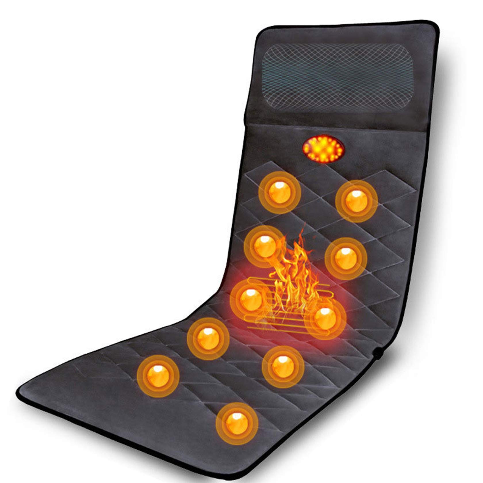 XXJF Full Body Massage Mat with Heat - 10 Vibration Motors Massager for Back Pain Relief, Chair Cushion & Blanket - Perfect for Home Relaxation, Office Stress Relief & Muscle Recovery After Workout
