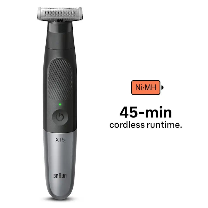 XT5200 Hybrid Trimmer for Face & Body - 4D Flex Blade, Waterproof, 6 Attachments, Travel Pouch - Perfect for Men's Grooming, Beard Trimming, and Body Hair Care at Home or Travel