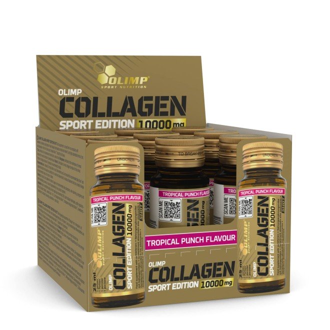 Premium Collagen Sport Edition - Tropical Punch Flavor, 9 x 25ml Bottles | Hydration & Recovery Drink for Athletes | Post-Workout, Gym & Fitness Supplement