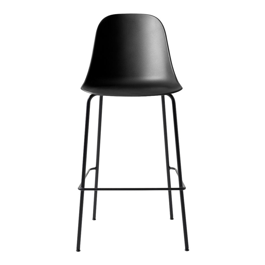Harbour Bar Side Chair - Modern Wooden Bar Stool with Backrest for Kitchen Island, Dining Room & Pub - Comfortable Counter Height Seating for Home & Commercial Use