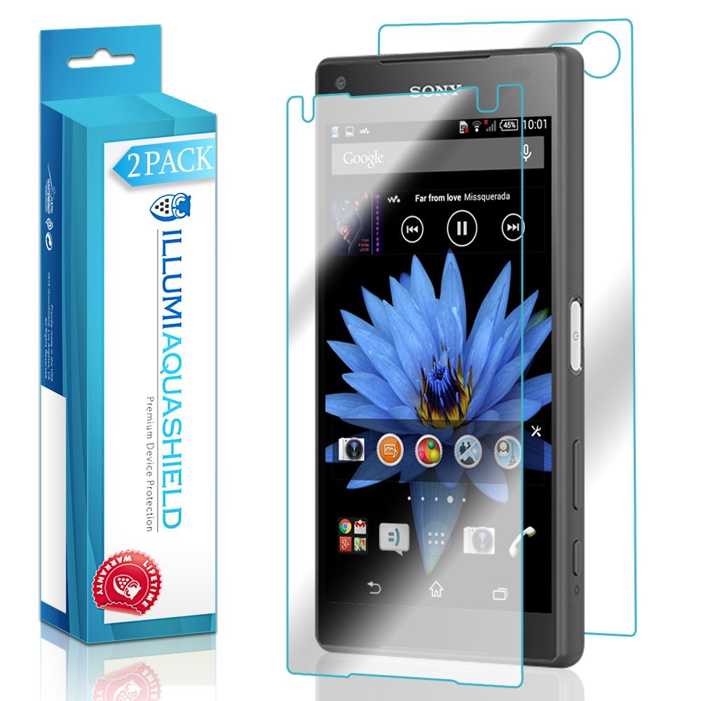 High-Quality ILLUMI AquaShield Front & Back Screen Protector for Sony Xperia Z5 Compact (2-Pack) - HD Clear TPU Film with No-Bubble Technology - Perfect for Everyday Protection & Scratch Resistance