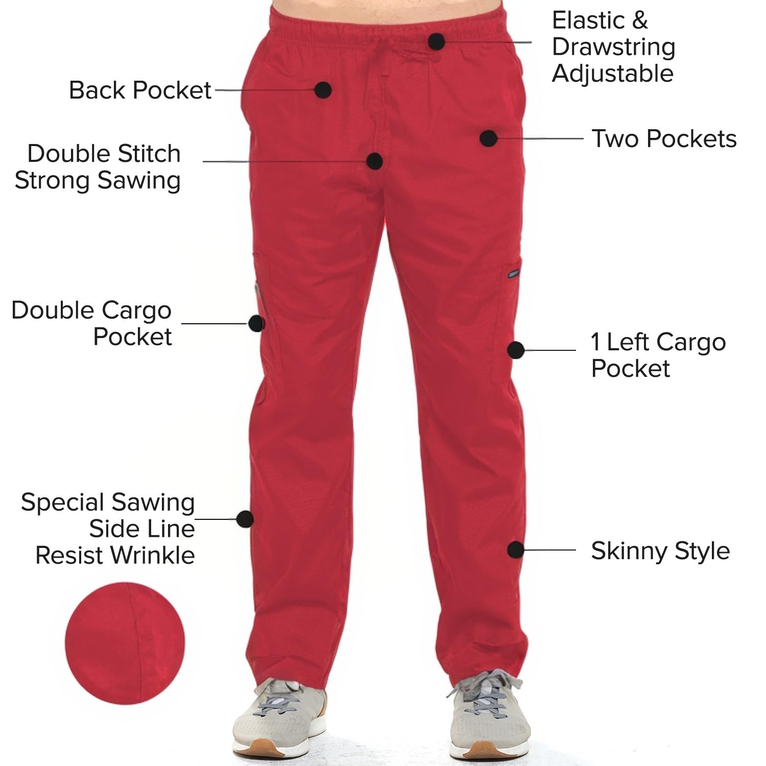 Dagacci Medical Scrubs Set for Women & Men - Comfortable Scrubs Top & Pants for Nurses, Doctors & Healthcare Professionals | Perfect for Hospitals, Clinics & Medical Work