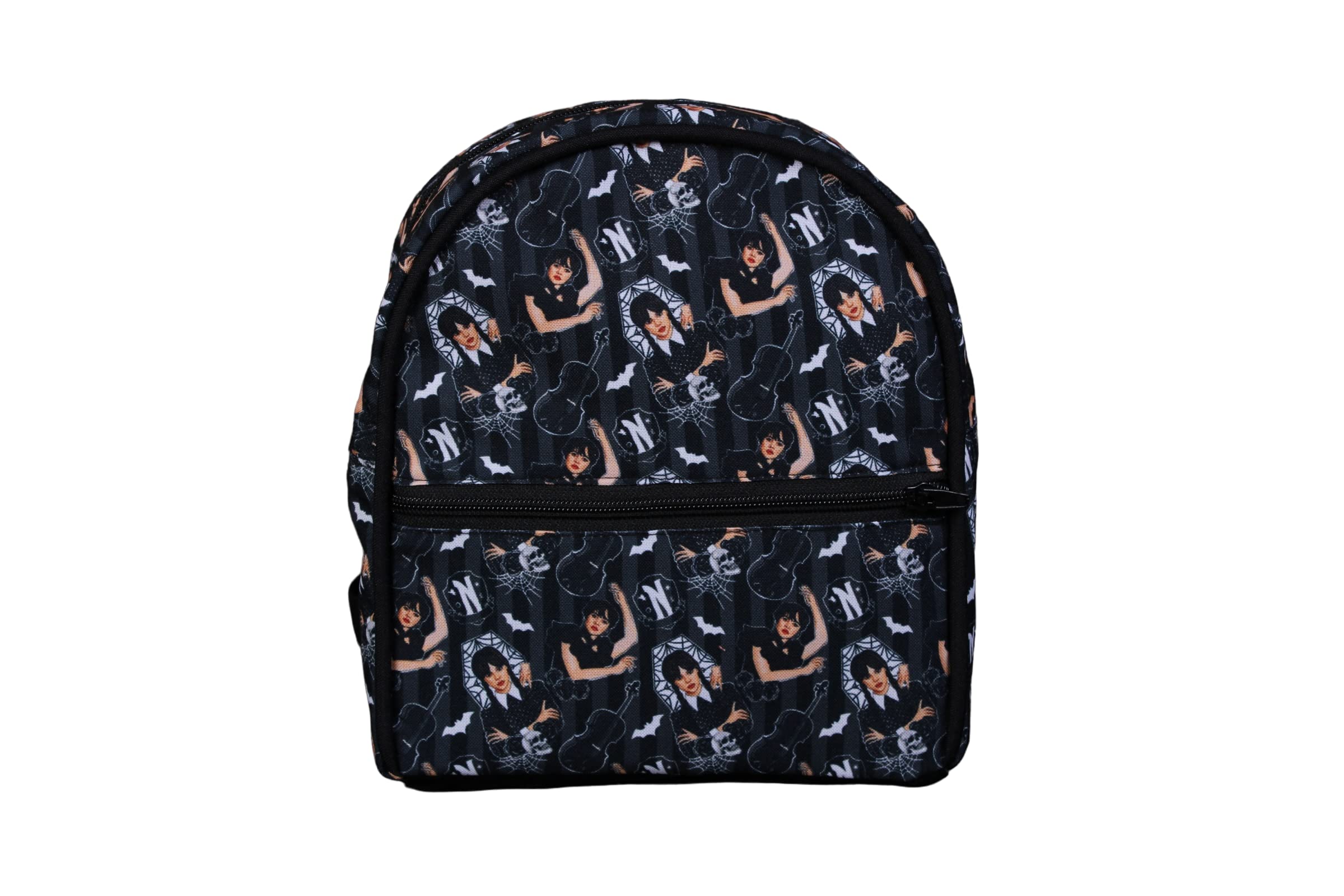 Addams Family Mini Backpack - Gothic Horror Themed Small Backpack for Cosplay & Halloween | Perfect for Conventions, School, and Travel Accessories